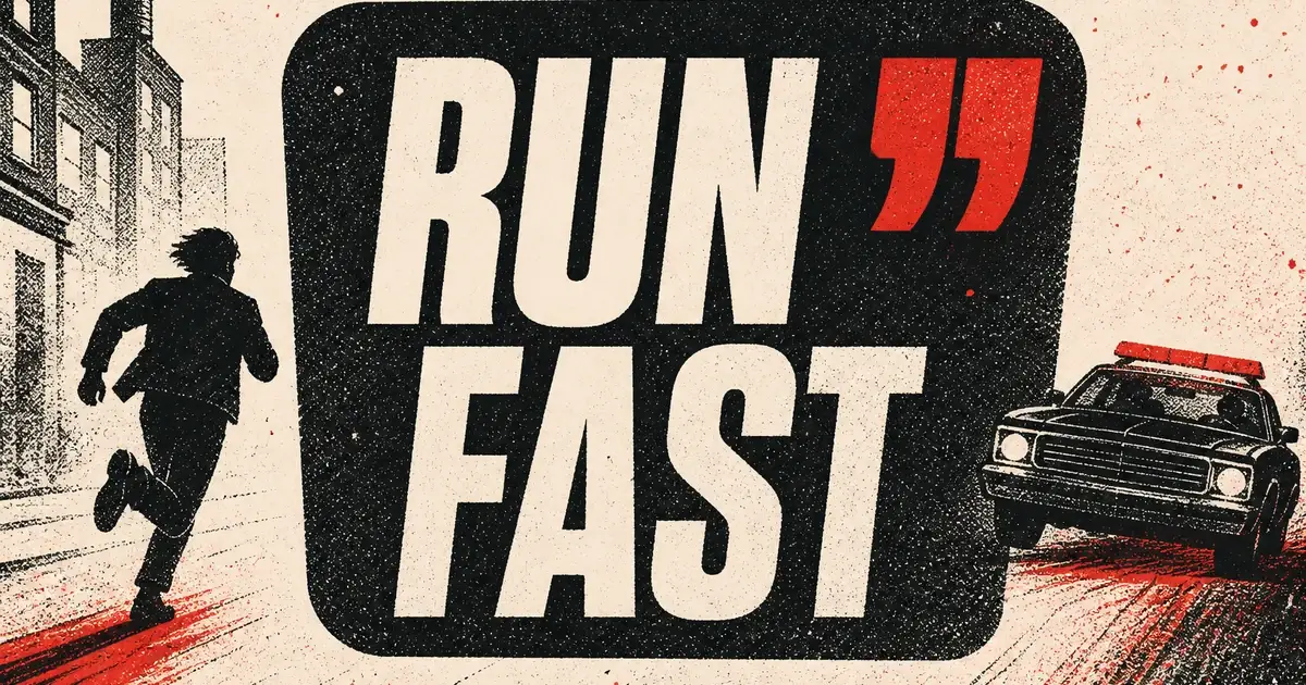 A chase frame around type as a fat black rounded plate