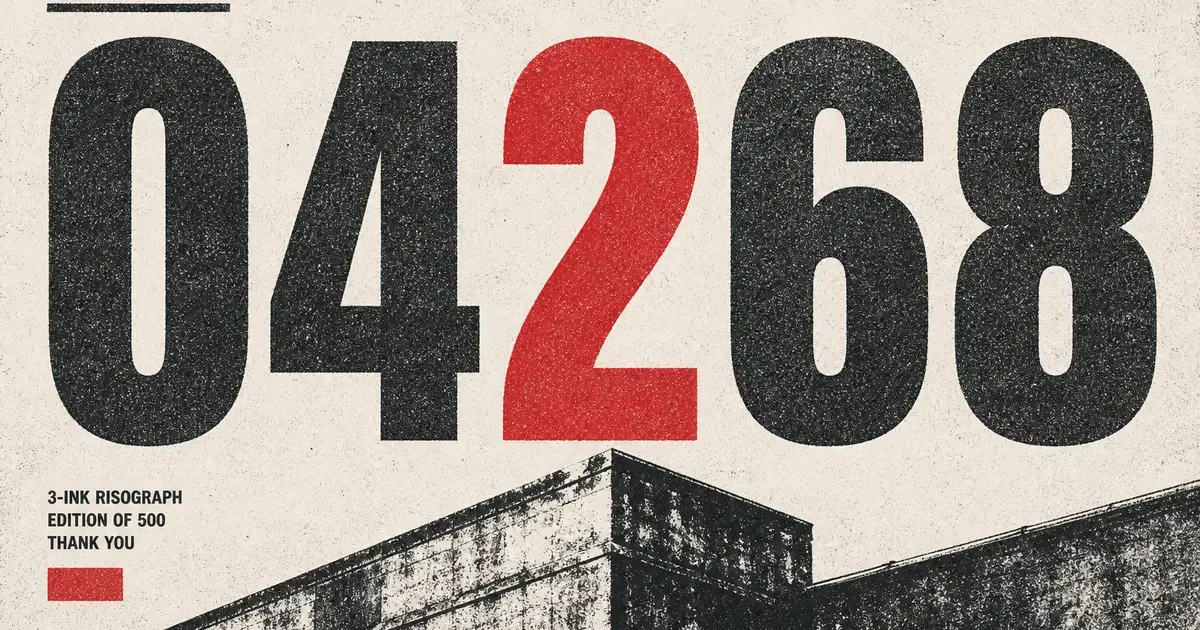 Print-run counter as black numerals with one red digit